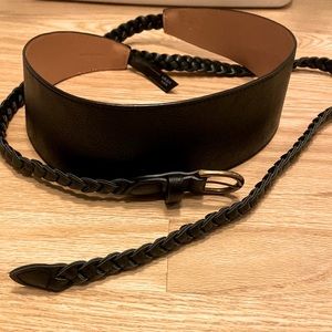 Black wide waist belt